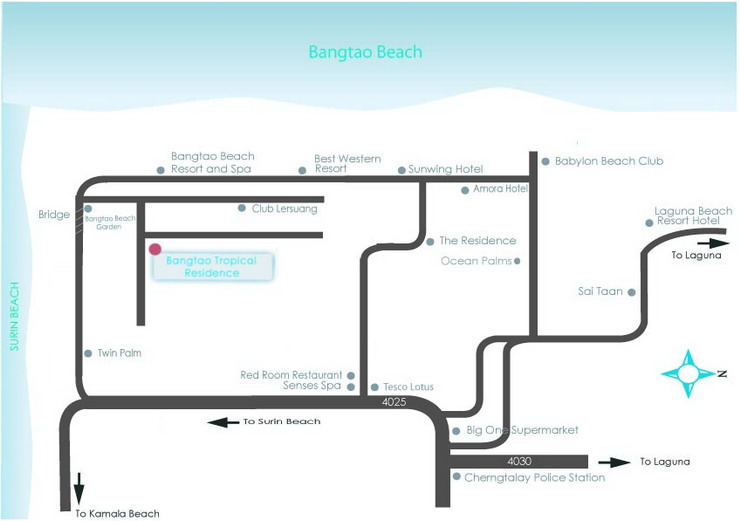 Map of Bangtao Tropical Residence