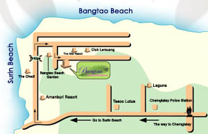 Map to Bangtao Tropical Residence